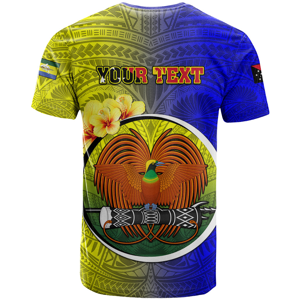 Personalized Papua New Guinea Morobe Province T Shirt Mix Coat Of Arms Polynesian Pattern LT05 - Polynesian Pride