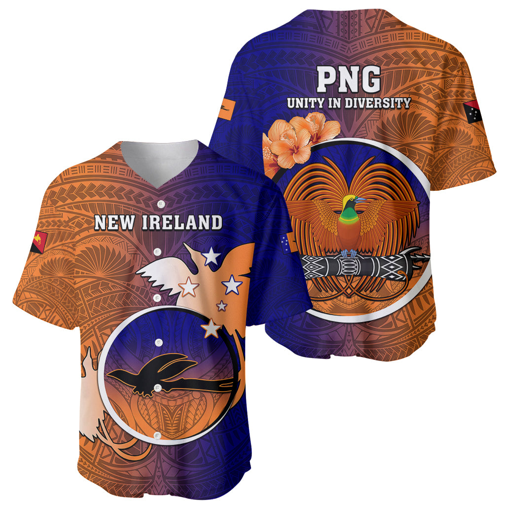 Papua New Guinea New Ireland Province Baseball Jersey Mix Coat Of Arms Polynesian Pattern LT05 - Polynesian Pride