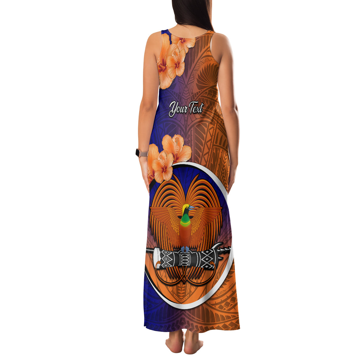 Personalized Papua New Guinea New Ireland Province Family Matching Tank Maxi Dress and Hawaiian Shirt Mix Coat Of Arms Polynesian Pattern LT05 - Polynesian Pride