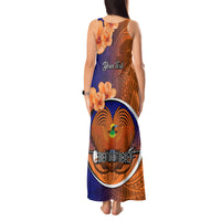 Personalized Papua New Guinea New Ireland Province Tank Maxi Dress Mix Coat Of Arms Polynesian Pattern LT05 - Polynesian Pride