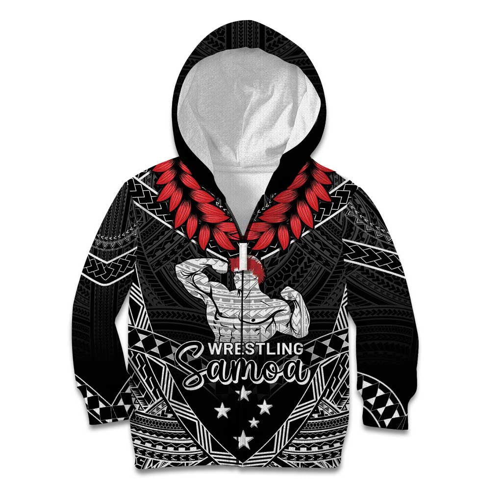 Custom Samoa Wrestling Kid Hoodie Samoan Wrestler Ulafala Style