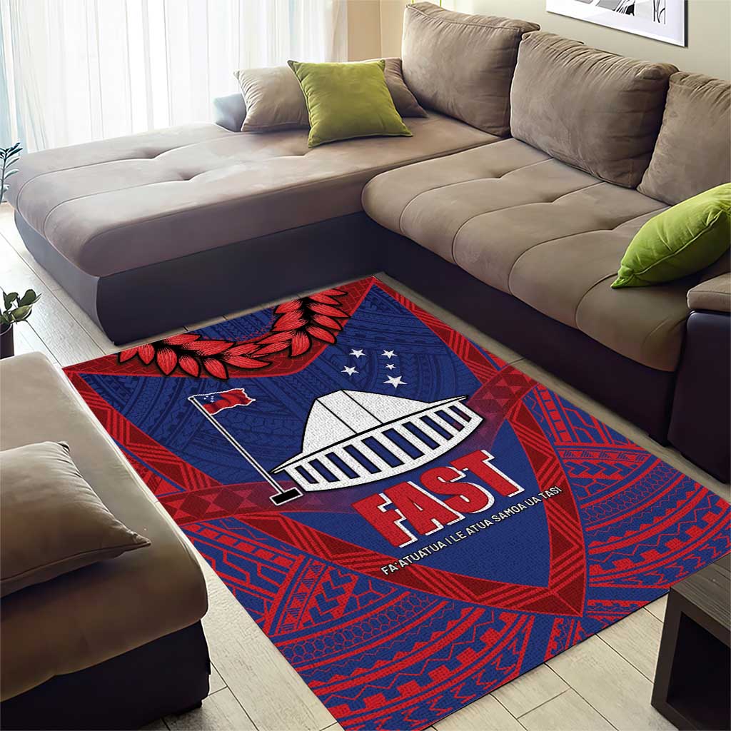 FAST Party Samoa Area Rug Samoan Coat Of Arms Ulafala Style