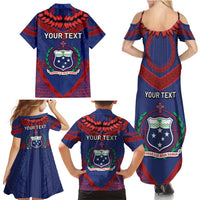 Personalised FAST Party Samoa Family Matching Summer Maxi Dress and Hawaiian Shirt Samoan Coat Of Arms Ulafala Style LT05 - Polynesian Pride