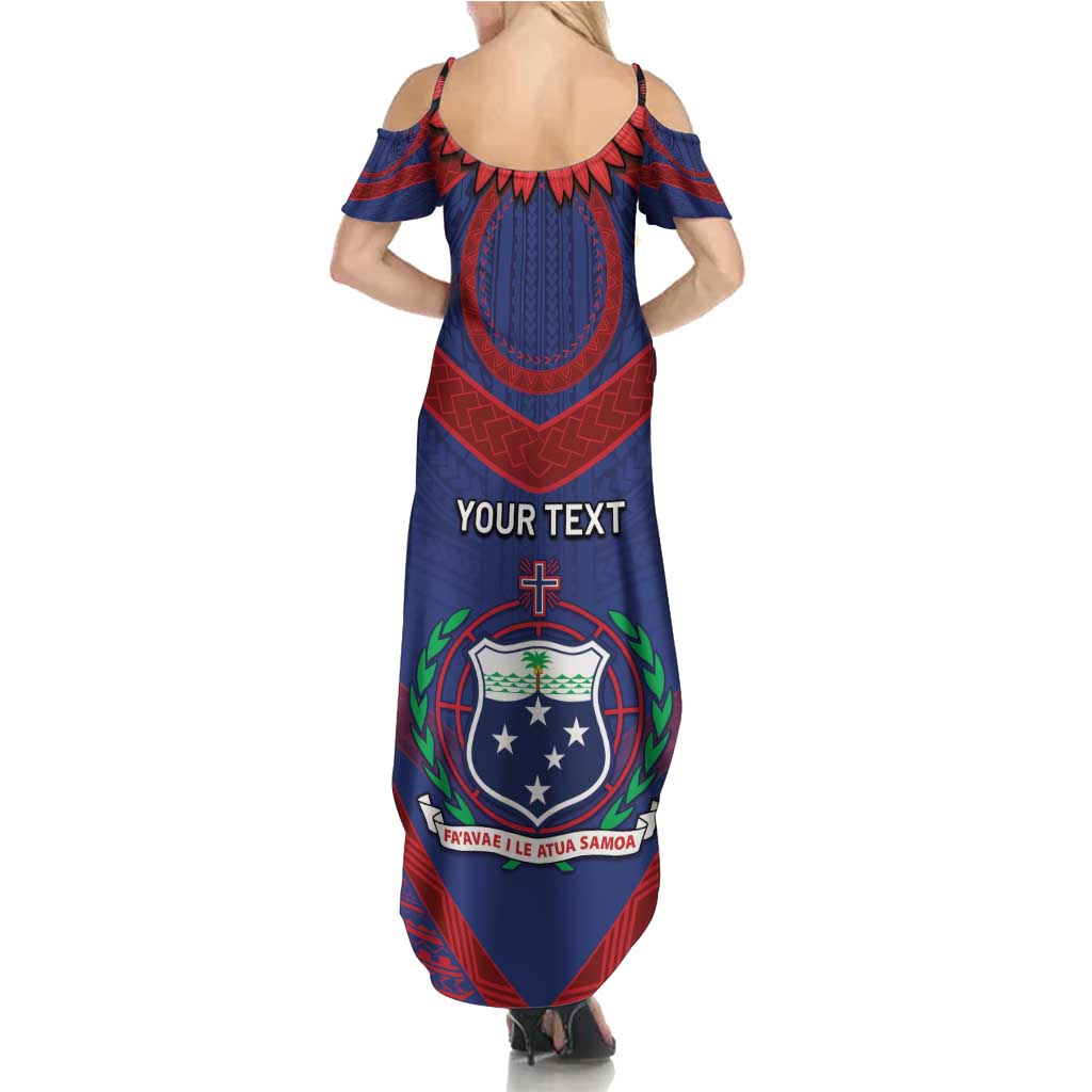 Personalised FAST Party Samoa Family Matching Summer Maxi Dress and Hawaiian Shirt Samoan Coat Of Arms Ulafala Style LT05 - Polynesian Pride