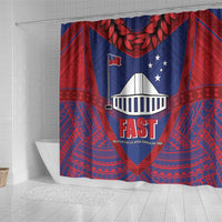 FAST Party Samoa Shower Curtain Samoan Coat Of Arms Ulafala Style