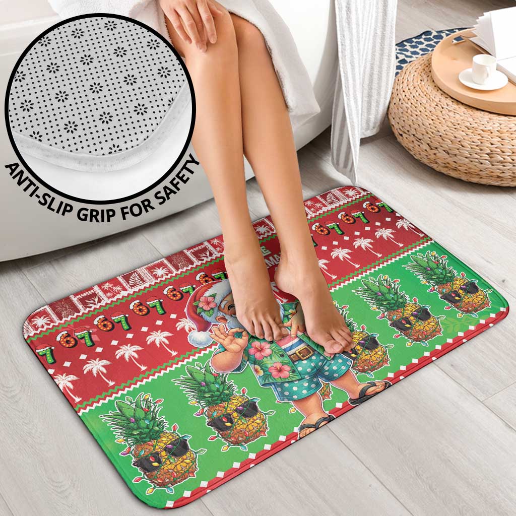 Mele Kalikimaka Hawaii Christmas Bathroom Set Funny Santa 67 Gen Alpha Slang - Polynesian Pride