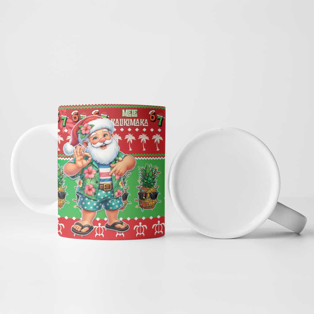 Mele Kalikimaka Hawaii Christmas Ceramic Mug Funny Santa 67 Gen Alpha Slang LT05 - Polynesian Pride
