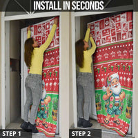 Mele Kalikimaka Hawaii Christmas Door Cover Funny Santa 67 Gen Alpha Slang LT05 - Polynesian Pride
