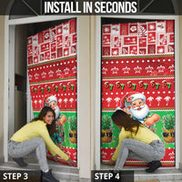 Mele Kalikimaka Hawaii Christmas Door Cover Funny Santa 67 Gen Alpha Slang LT05 - Polynesian Pride