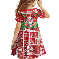 Mele Kalikimaka Hawaii Christmas Family Matching Summer Maxi Dress and Hawaiian Shirt Funny Santa 67 Gen Alpha Slang - Polynesian Pride