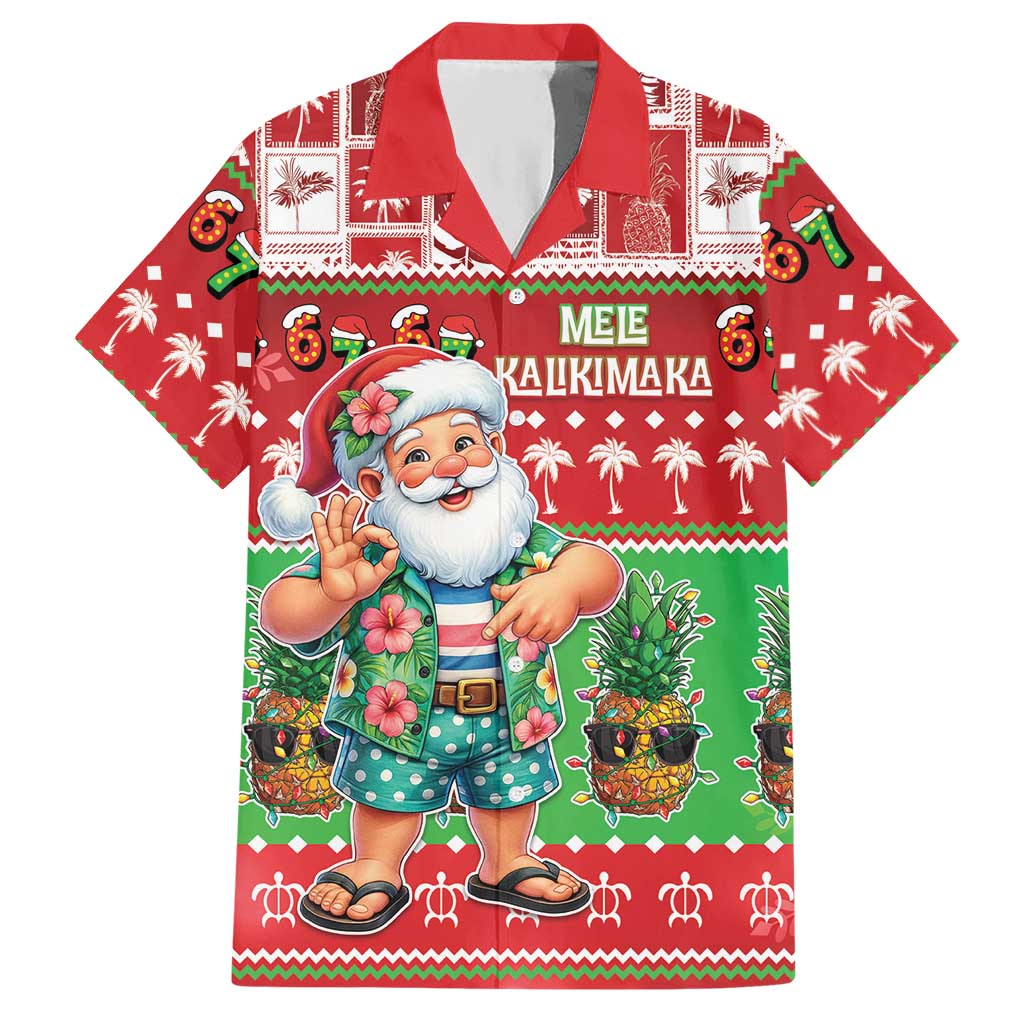 Mele Kalikimaka Hawaii Christmas Hawaiian Shirt Funny Santa 67 Gen Alpha Slang - Polynesian Pride