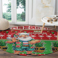 Mele Kalikimaka Hawaii Christmas Round Carpet Funny Santa 67 Gen Alpha Slang LT05 - Polynesian Pride
