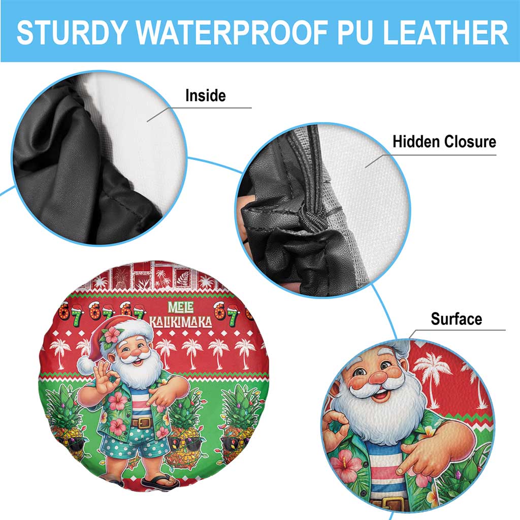 Mele Kalikimaka Hawaii Christmas Spare Tire Cover Funny Santa 67 Gen Alpha Slang - Polynesian Pride