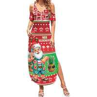 Mele Kalikimaka Hawaii Christmas Summer Maxi Dress Funny Santa 67 Gen Alpha Slang - Polynesian Pride