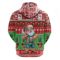Mele Kalikimaka Hawaii Christmas Zip Hoodie Funny Santa 67 Gen Alpha Slang LT05 - Polynesian Pride