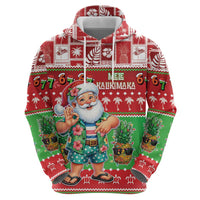 Mele Kalikimaka Hawaii Christmas Zip Hoodie Funny Santa 67 Gen Alpha Slang LT05 - Polynesian Pride