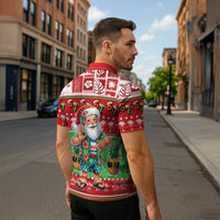 Mele Kalikimaka Hawaii Christmas Zipper Polo Shirt Funny Santa 67 Gen Alpha Slang - Polynesian Pride