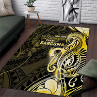 Sarcoma Awareness Area Rug You Are Stronger Than Sarcoma