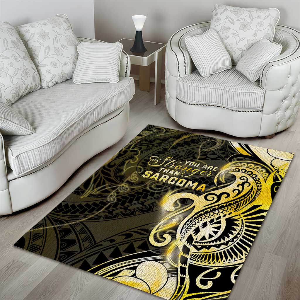 Sarcoma Awareness Area Rug You Are Stronger Than Sarcoma