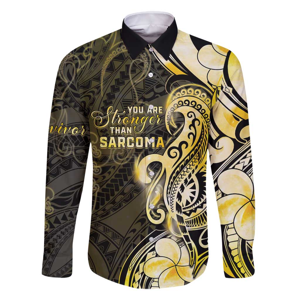 Sarcoma Awareness Family Matching Off Shoulder Short Dress and Hawaiian Shirt You Are Stronger Than Sarcoma