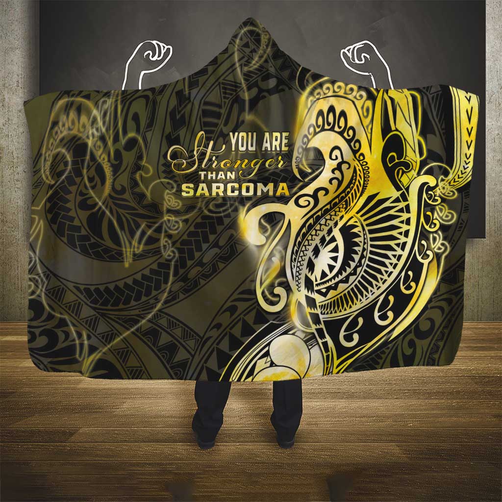 Sarcoma Awareness Hooded Blanket You Are Stronger Than Sarcoma