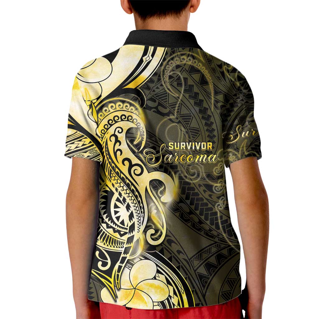 Sarcoma Awareness Kid Polo Shirt You Are Stronger Than Sarcoma