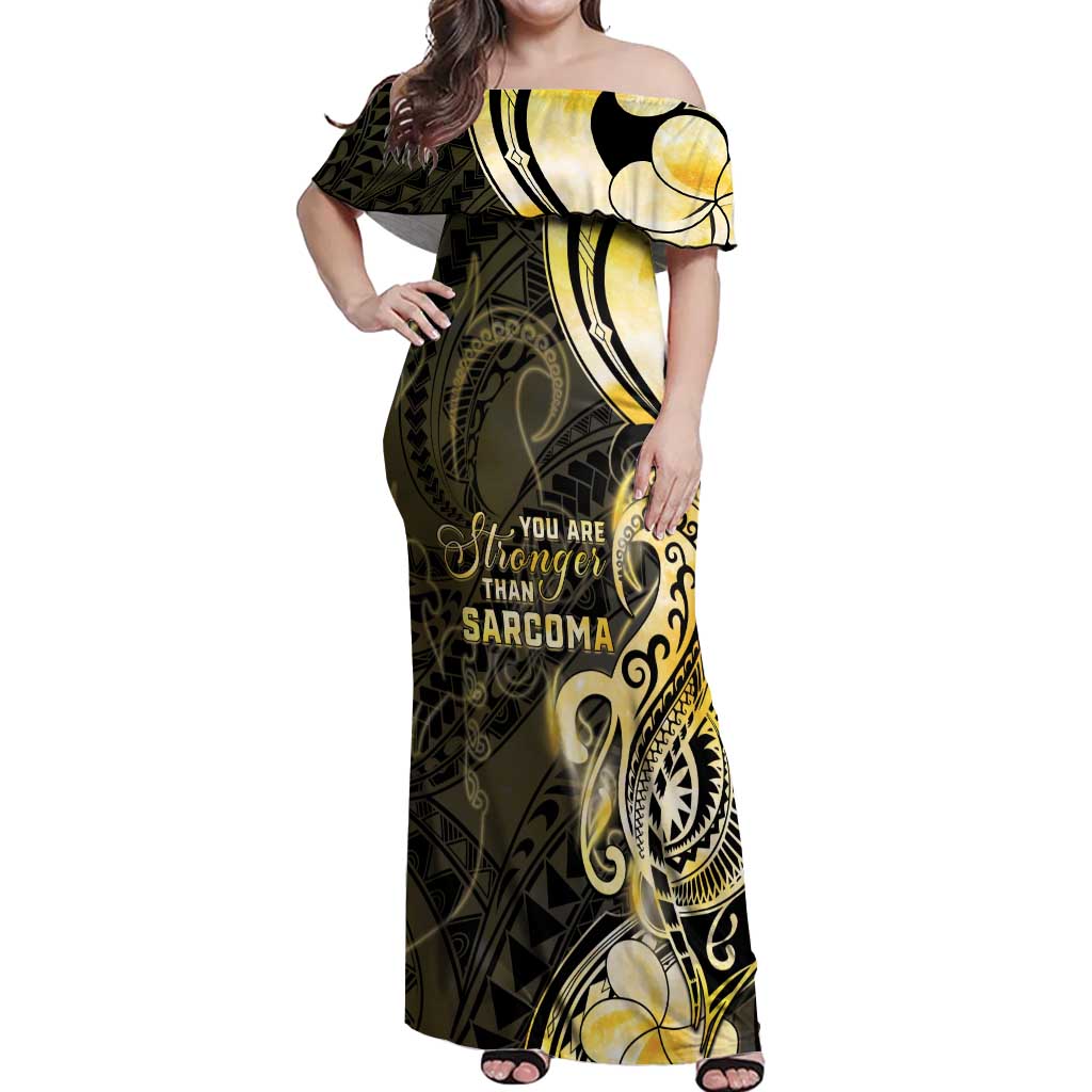 Sarcoma Awareness Off Shoulder Maxi Dress You Are Stronger Than Sarcoma
