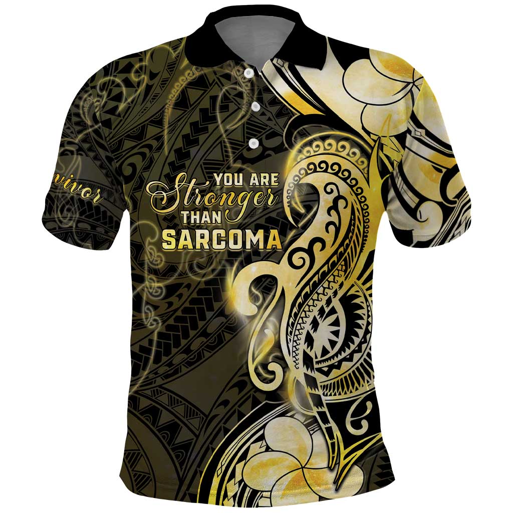 Sarcoma Awareness Polo Shirt You Are Stronger Than Sarcoma