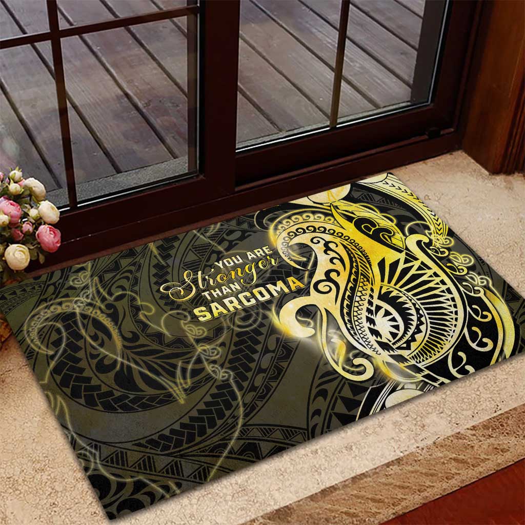 Sarcoma Awareness Rubber Doormat You Are Stronger Than Sarcoma