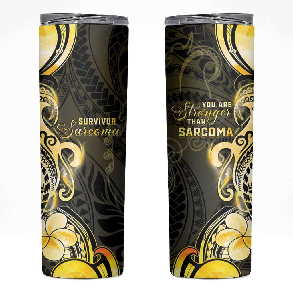 Sarcoma Awareness Skinny Tumbler You Are Stronger Than Sarcoma