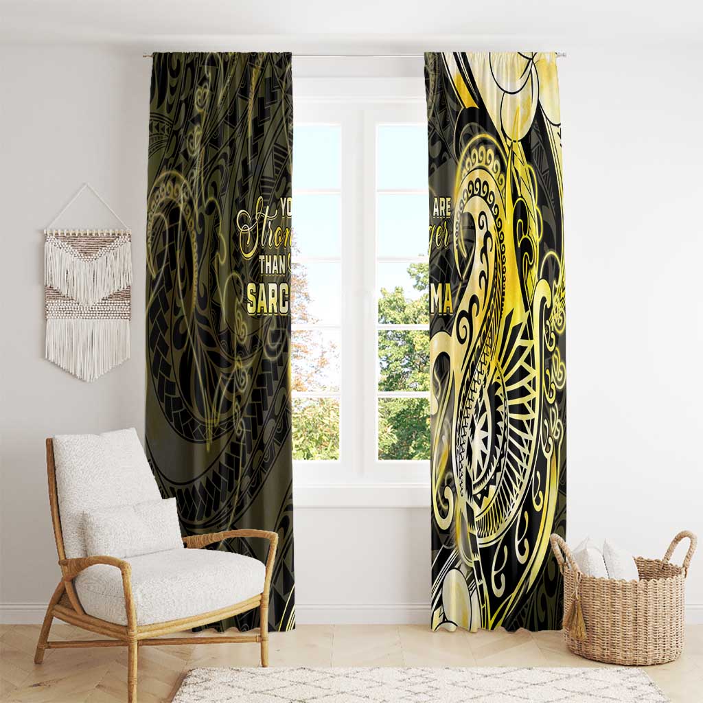 Sarcoma Awareness Window Curtain You Are Stronger Than Sarcoma