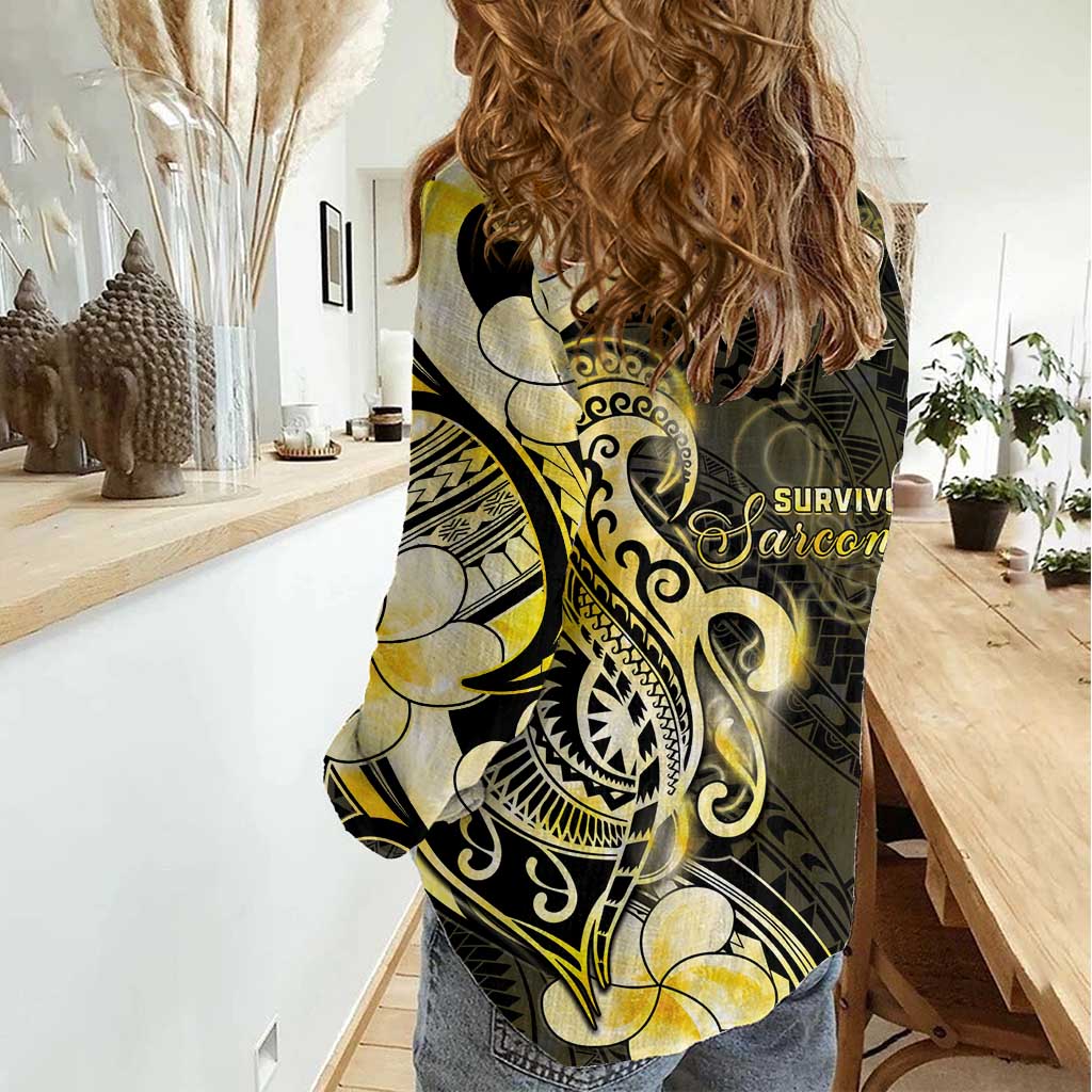 Sarcoma Awareness Women Casual Shirt You Are Stronger Than Sarcoma