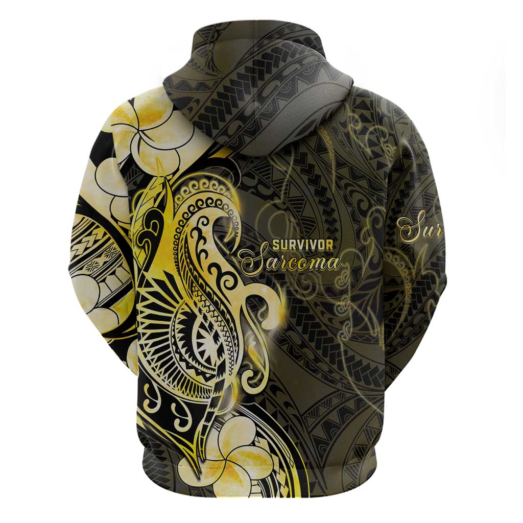 Sarcoma Awareness Zip Hoodie You Are Stronger Than Sarcoma