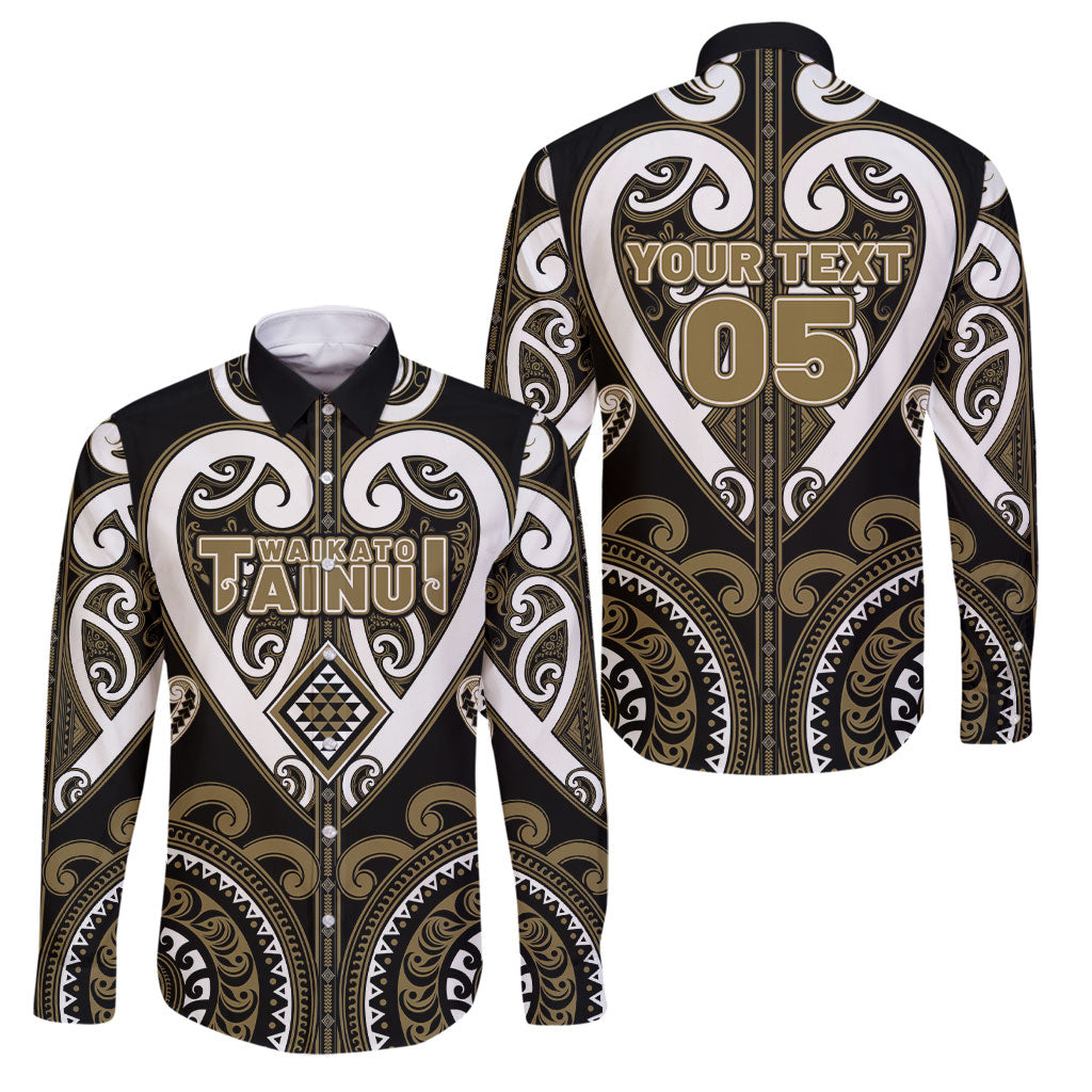 Custom Aotearoa Waikato Tainui Family Matching Puletasi and Hawaiian Shirt Maori Tribal Pattern