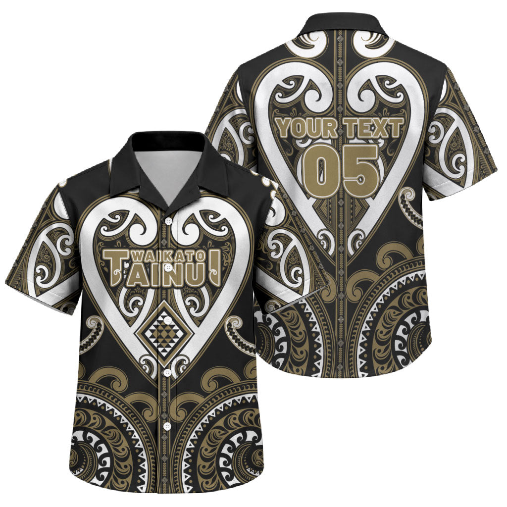 Custom Aotearoa Waikato Tainui Family Matching Puletasi and Hawaiian Shirt Maori Tribal Pattern