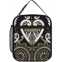 Aotearoa Waikato Tainui Lunch Bag Maori Tribal Pattern LT05 10.2 × 8.3 × 4.3 inch Dark Yellow - Polynesian Pride