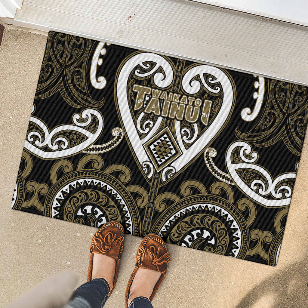Aotearoa Waikato Tainui Rubber Doormat Maori Tribal Pattern