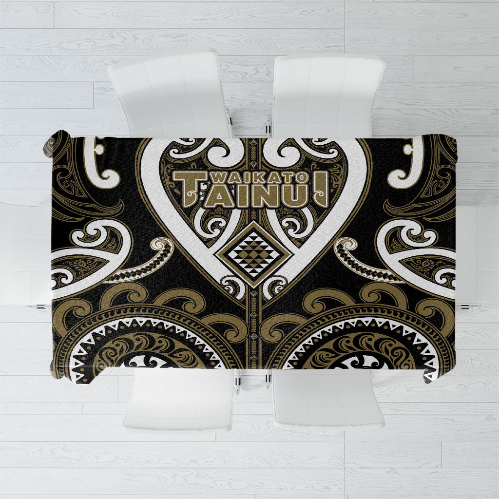 Aotearoa Waikato Tainui Tablecloth Maori Tribal Pattern LT05 Dark Yellow - Polynesian Pride