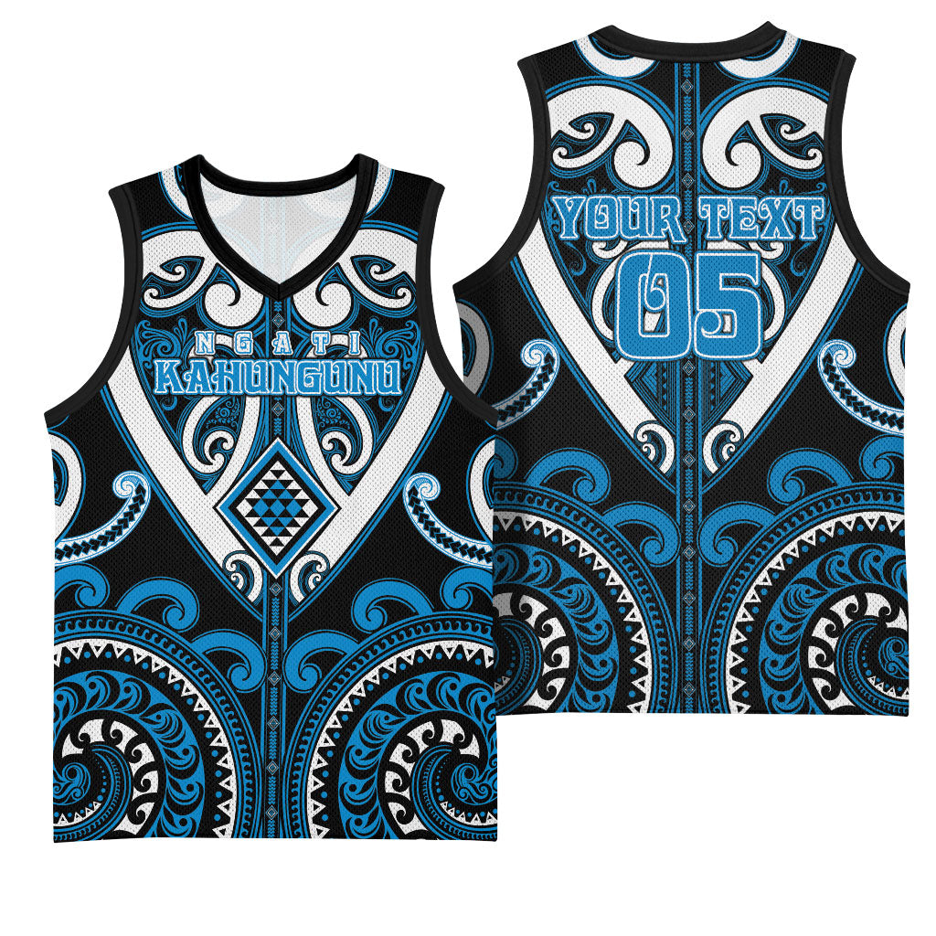 Custom Aotearoa Ngati Kahungunu Basketball Jersey Maori Tribal Pattern