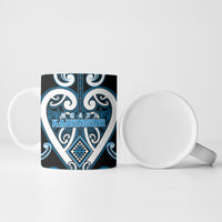 Custom Aotearoa Ngati Kahungunu Ceramic Mug Maori Tribal Pattern