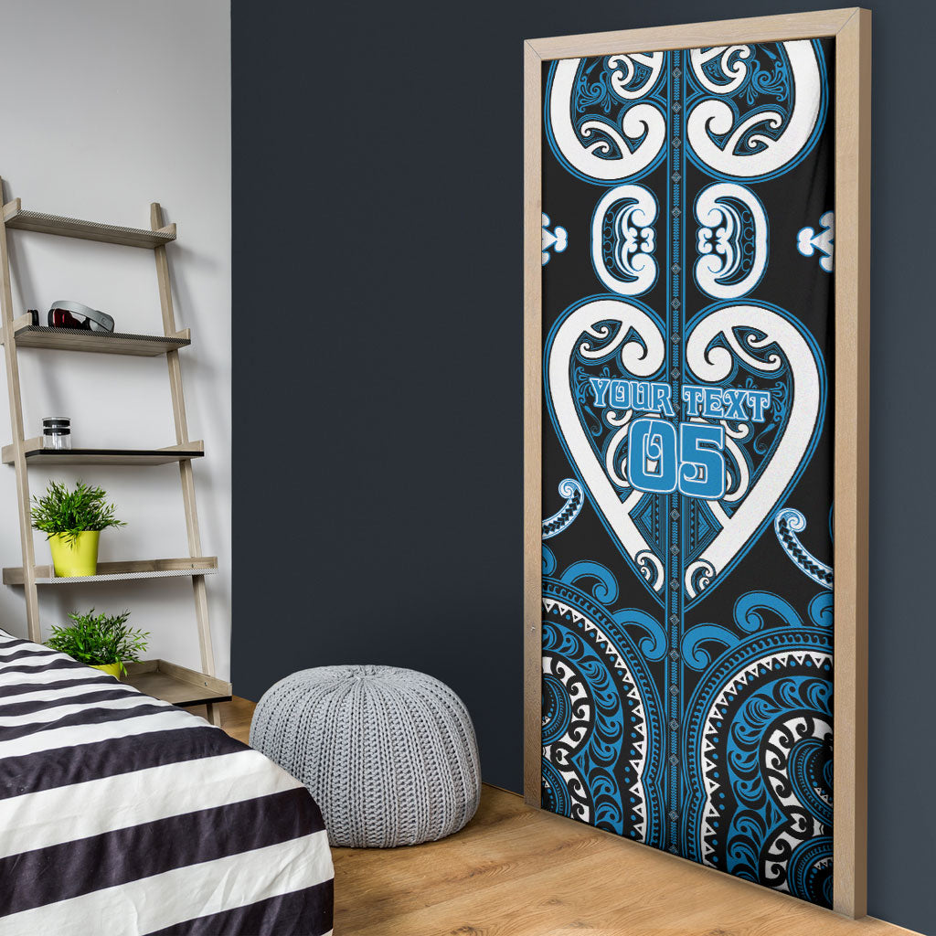 Custom Aotearoa Ngati Kahungunu Door Cover Maori Tribal Pattern