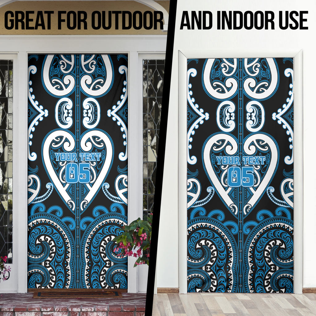 Custom Aotearoa Ngati Kahungunu Door Cover Maori Tribal Pattern