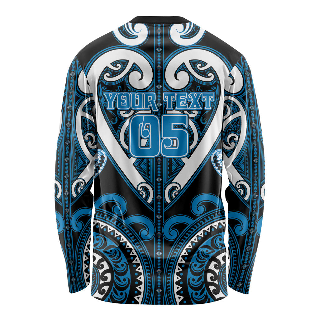 Custom Aotearoa Ngati Kahungunu Long Sleeve Shirt Maori Tribal Pattern