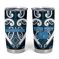 Custom Aotearoa Ngati Kahungunu Tumbler Cup Maori Tribal Pattern