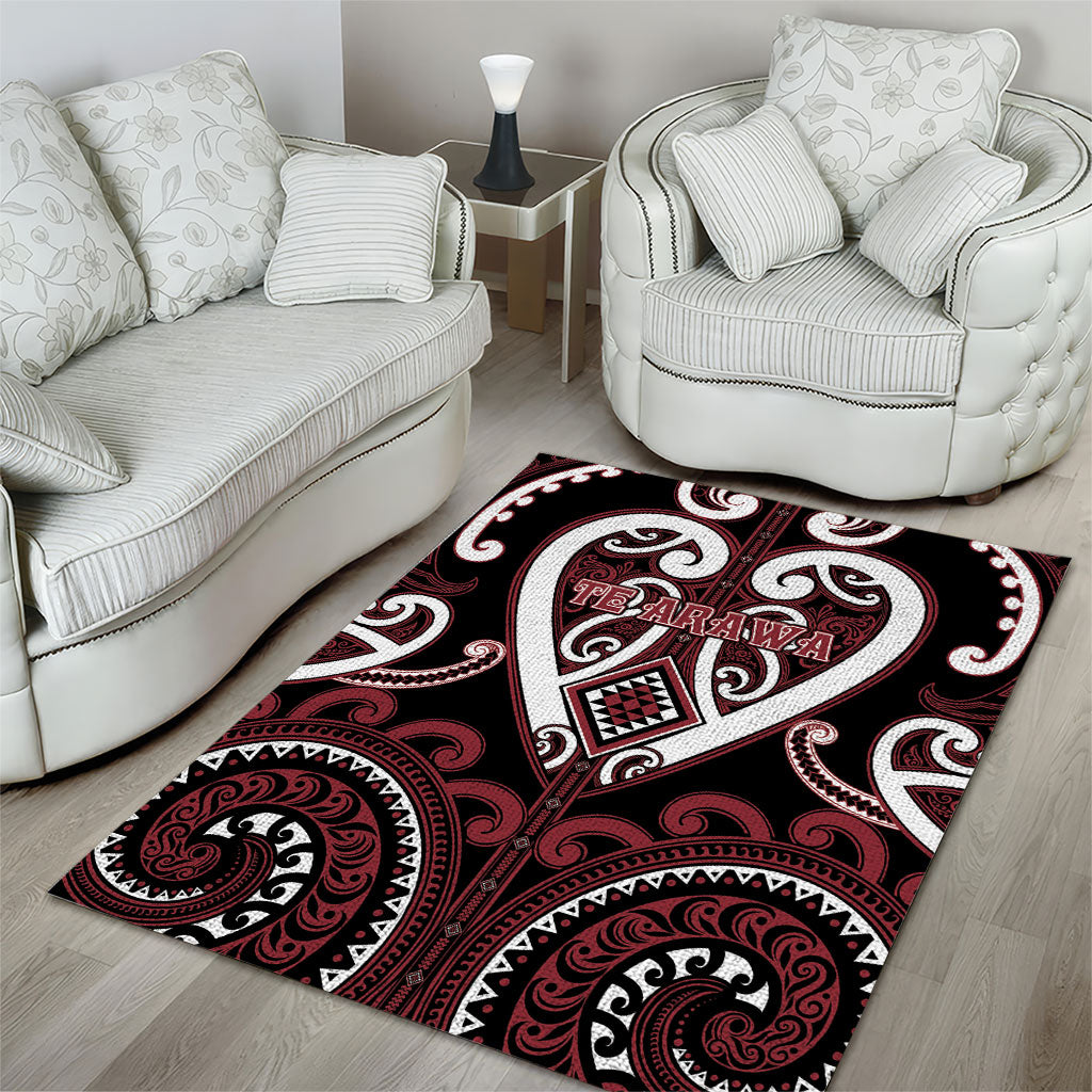 Aotearoa Te Arawa Area Rug Maori Tribal Pattern