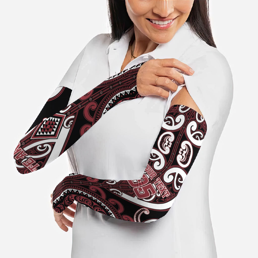 Custom Aotearoa Te Arawa Arm Sleeves Maori Tribal Pattern
