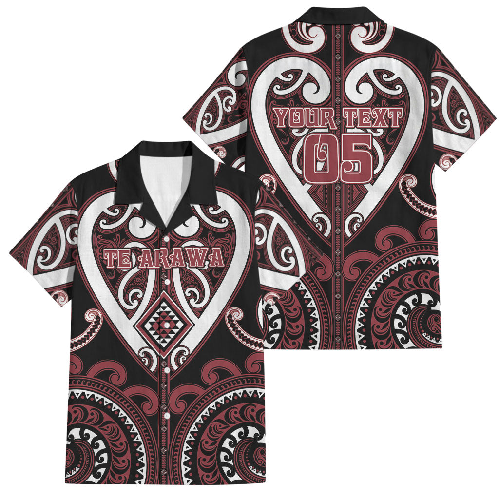 Custom Aotearoa Te Arawa Family Matching Off Shoulder Short Dress and Hawaiian Shirt Maori Tribal Pattern