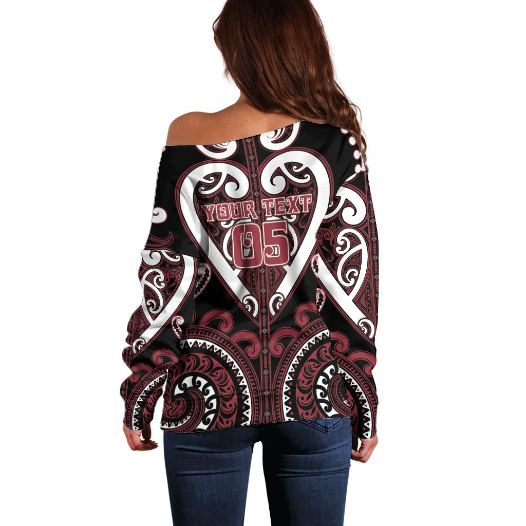 Custom Aotearoa Te Arawa Off Shoulder Sweater Maori Tribal Pattern