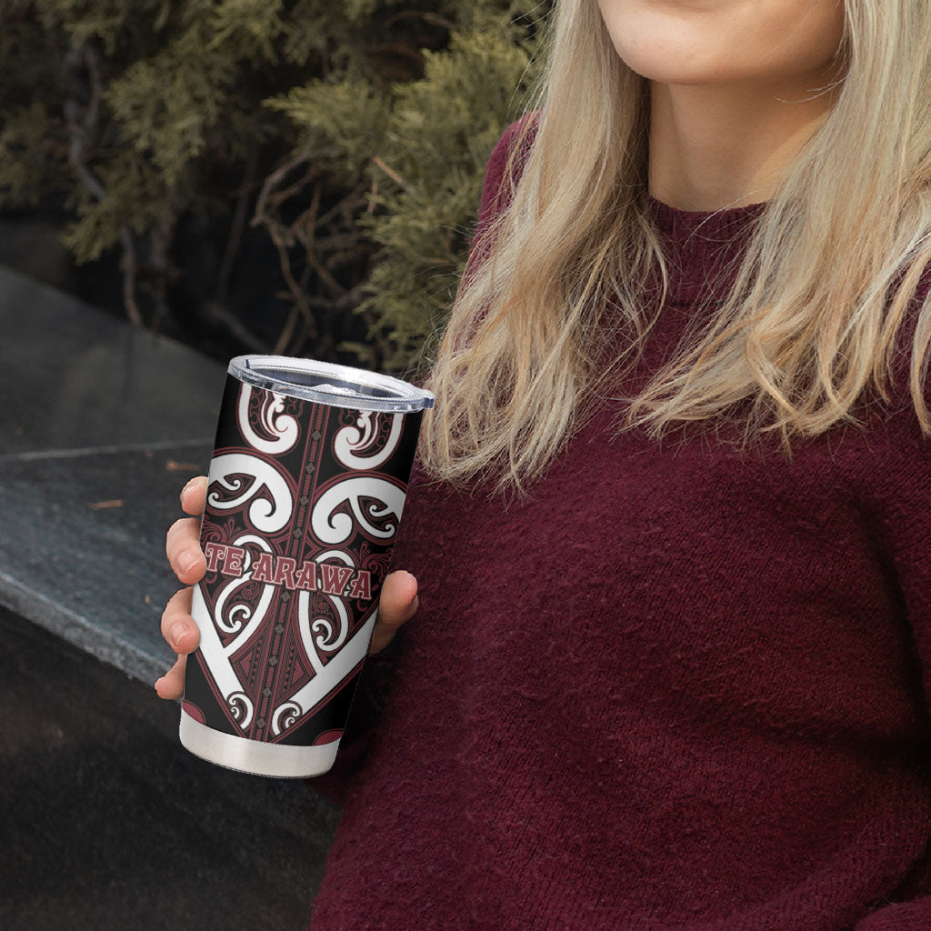 Custom Aotearoa Te Arawa Tumbler Cup Maori Tribal Pattern