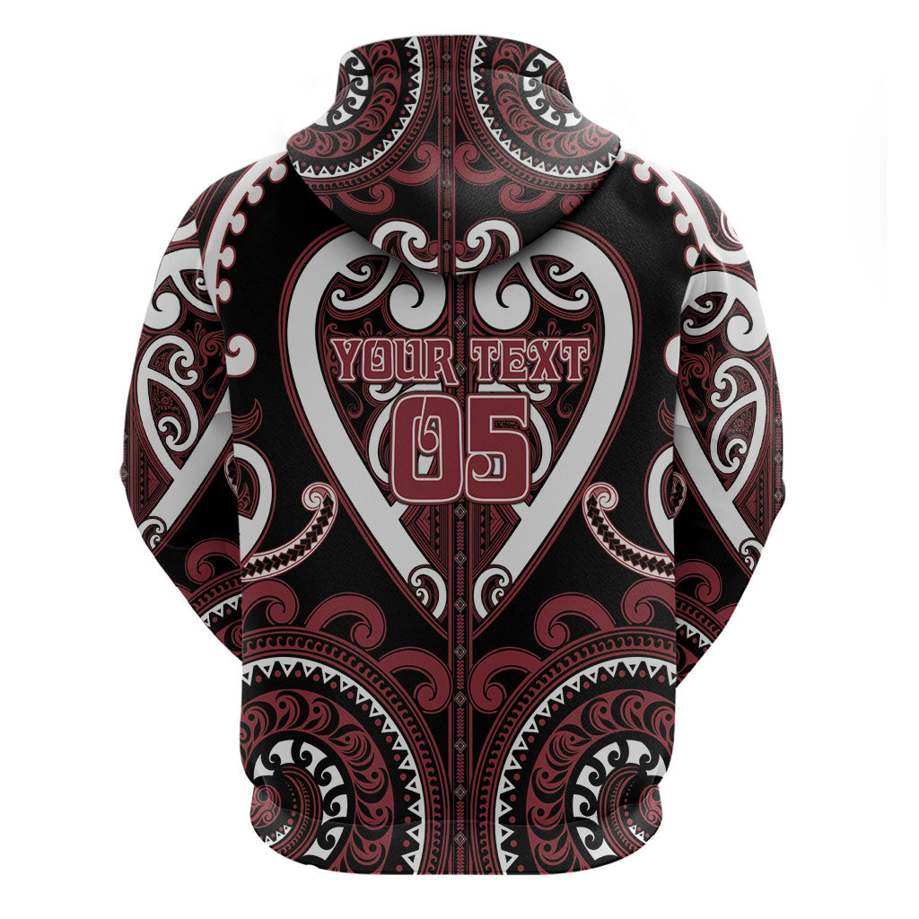 Custom Aotearoa Te Arawa Zip Hoodie Maori Tribal Pattern
